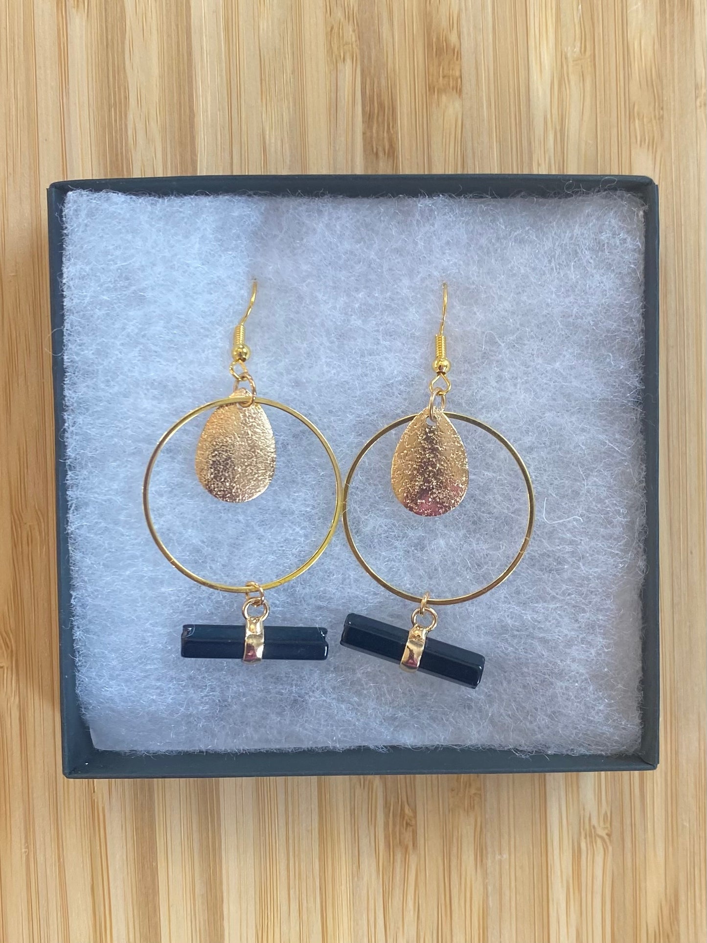Black Gemstone Earrings