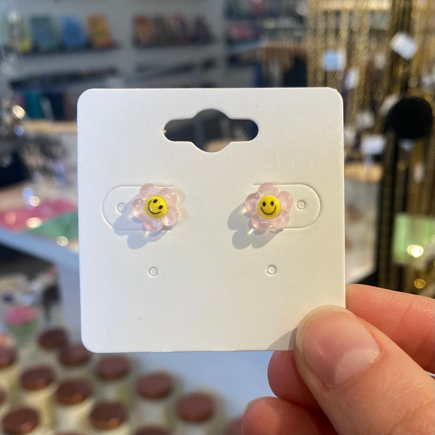Smiley Flower Stud Earrings
