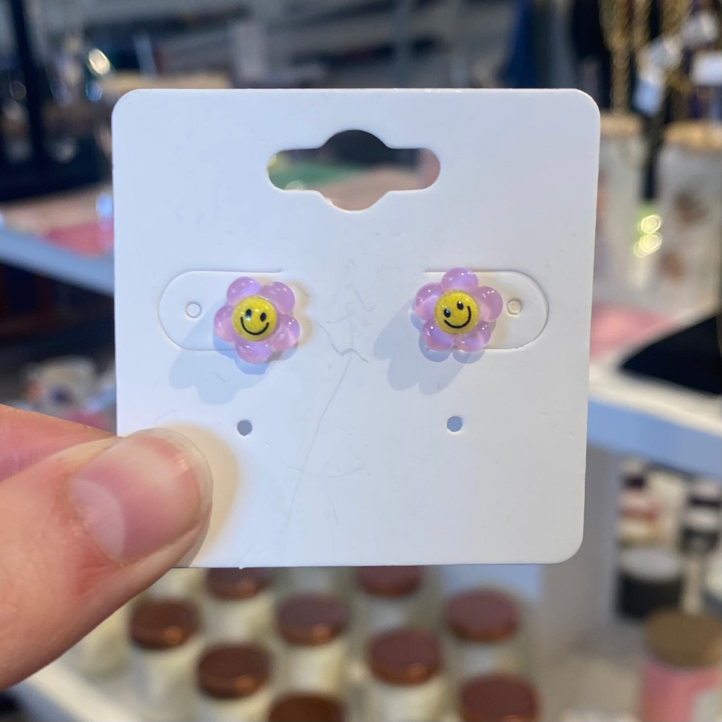 Smiley Flower Stud Earrings