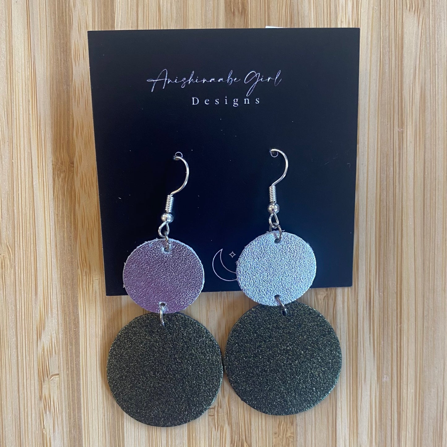 Metallic Leather Earrings