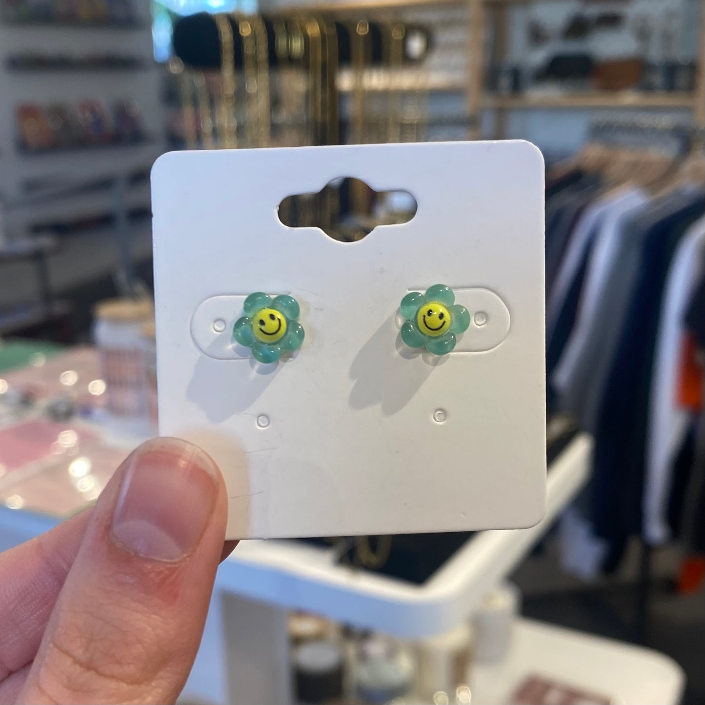Smiley Flower Stud Earrings