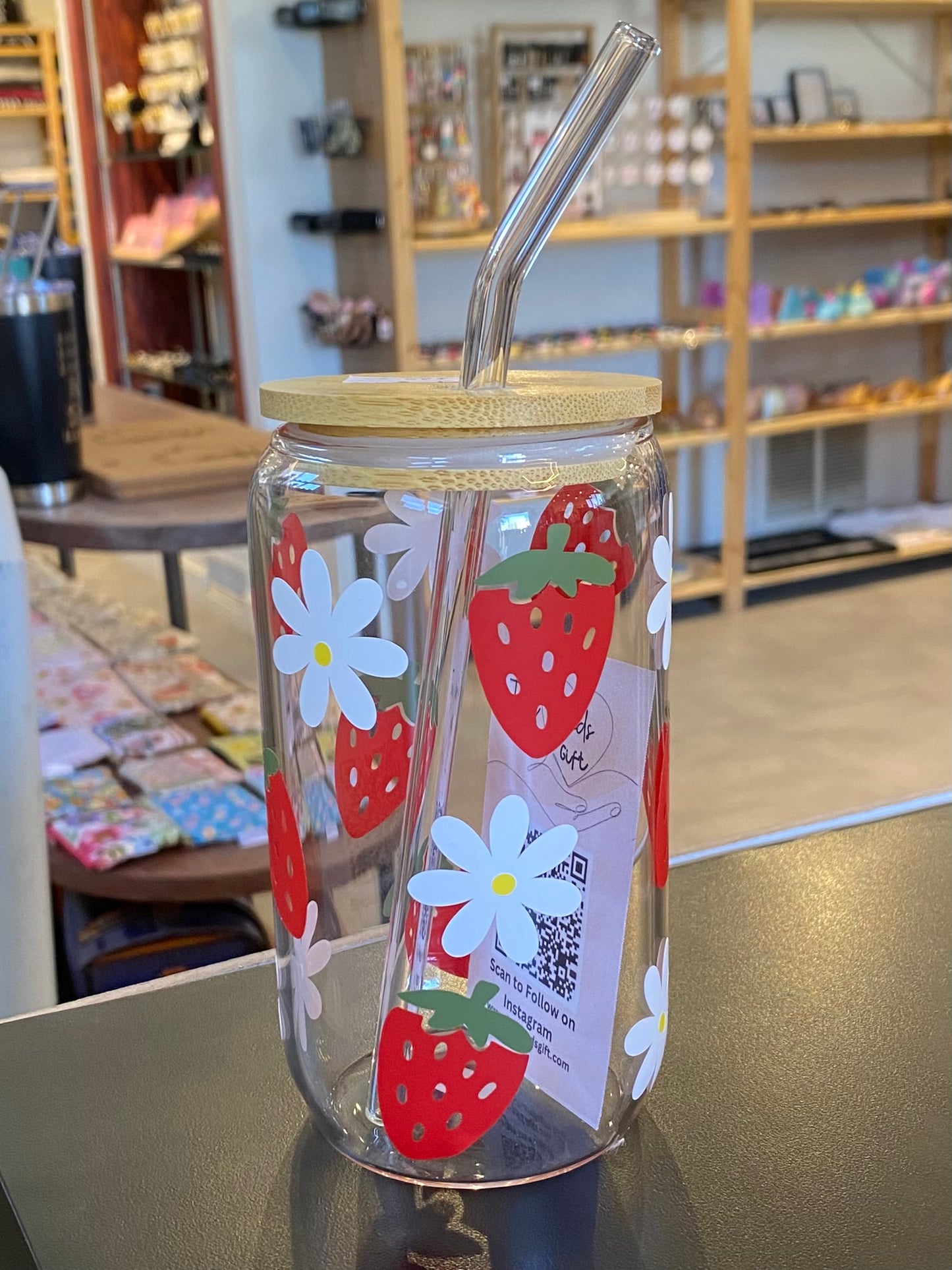 Strawberry Glass Tumbler