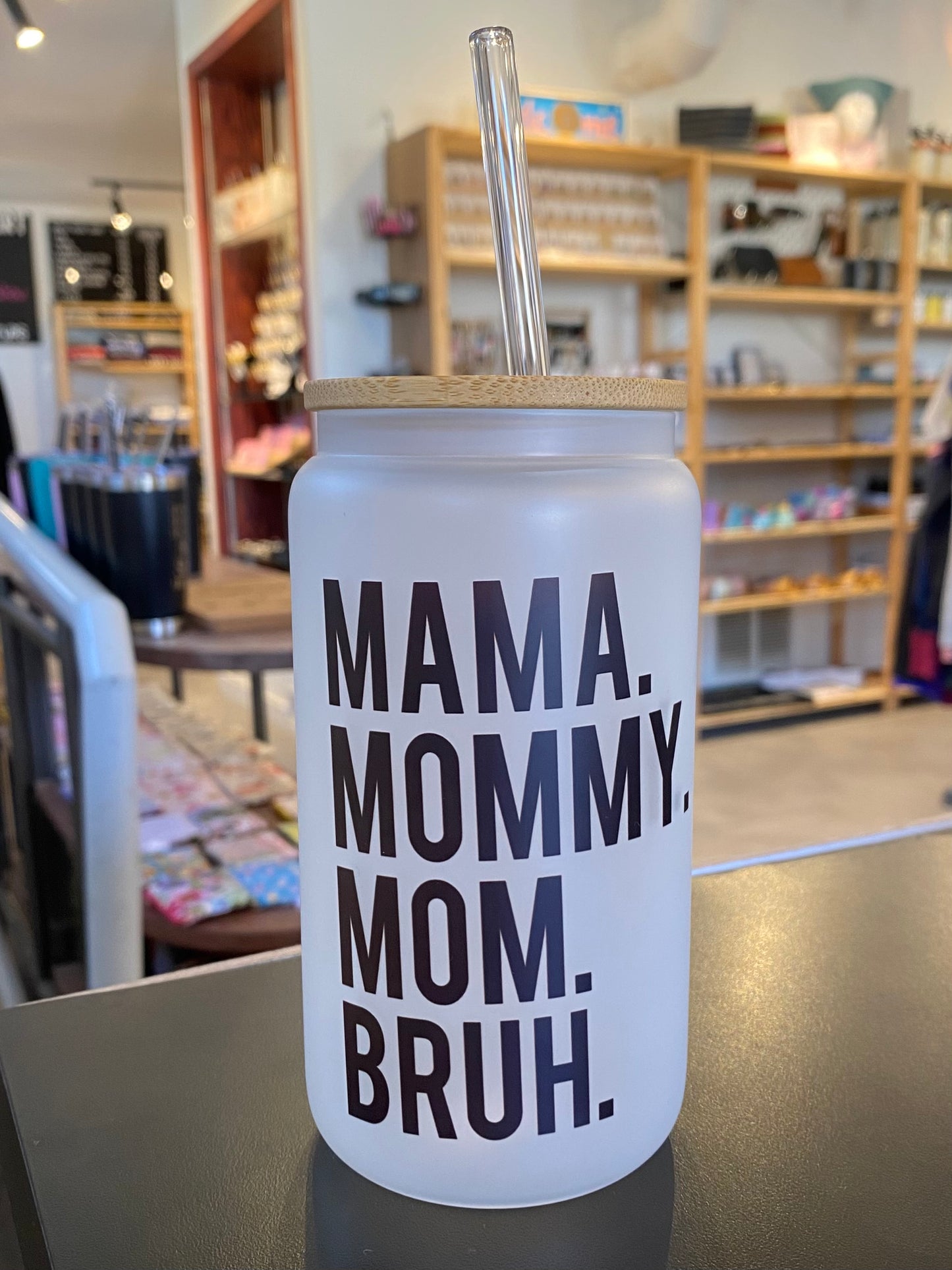 Bruh Frosted Glass Tumbler
