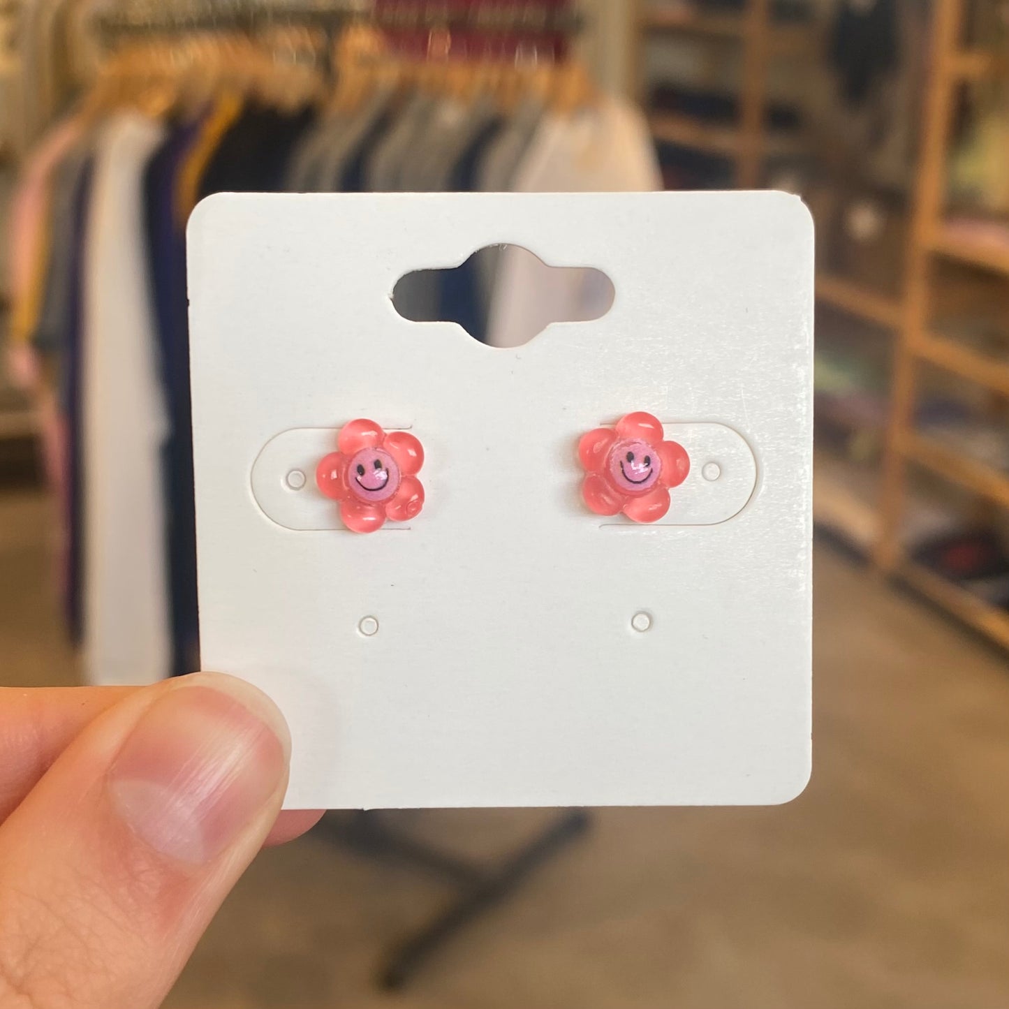 Smiley Flower Stud Earrings