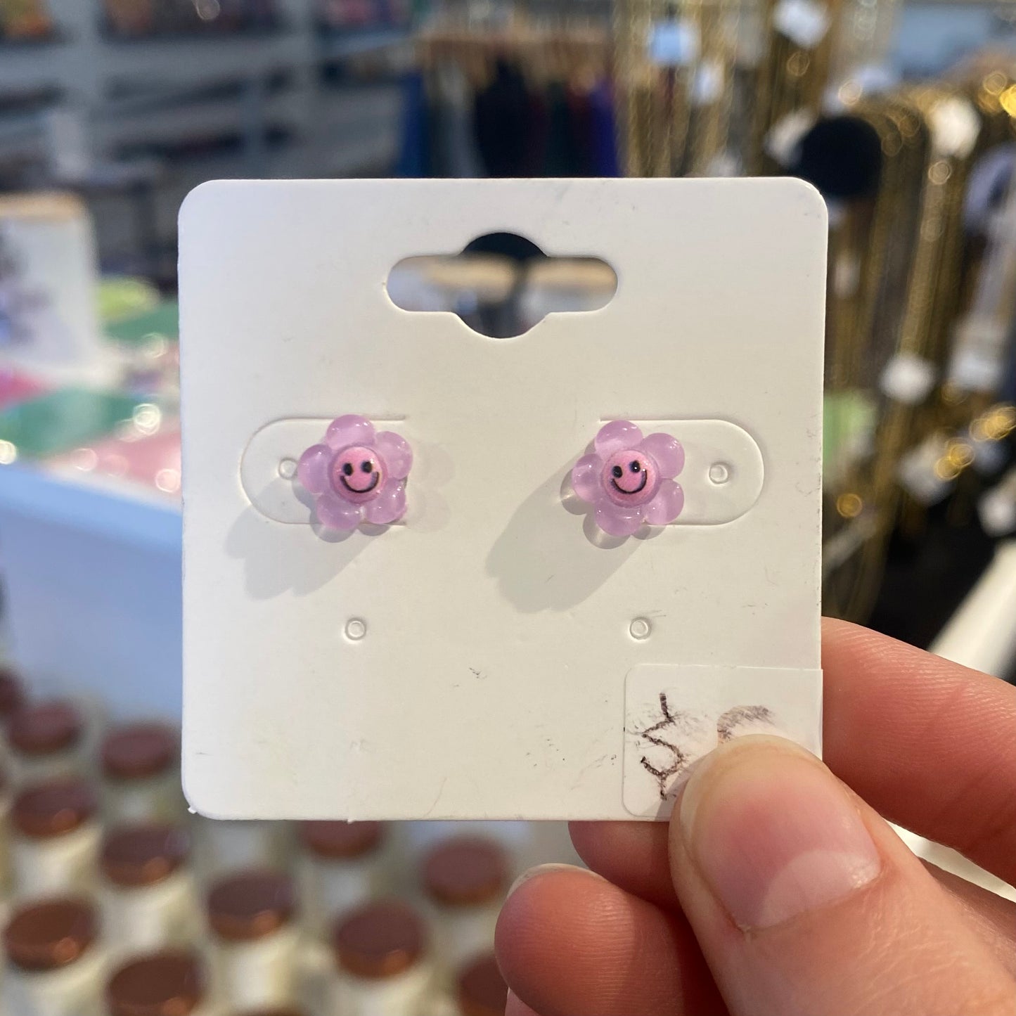 Smiley Flower Stud Earrings