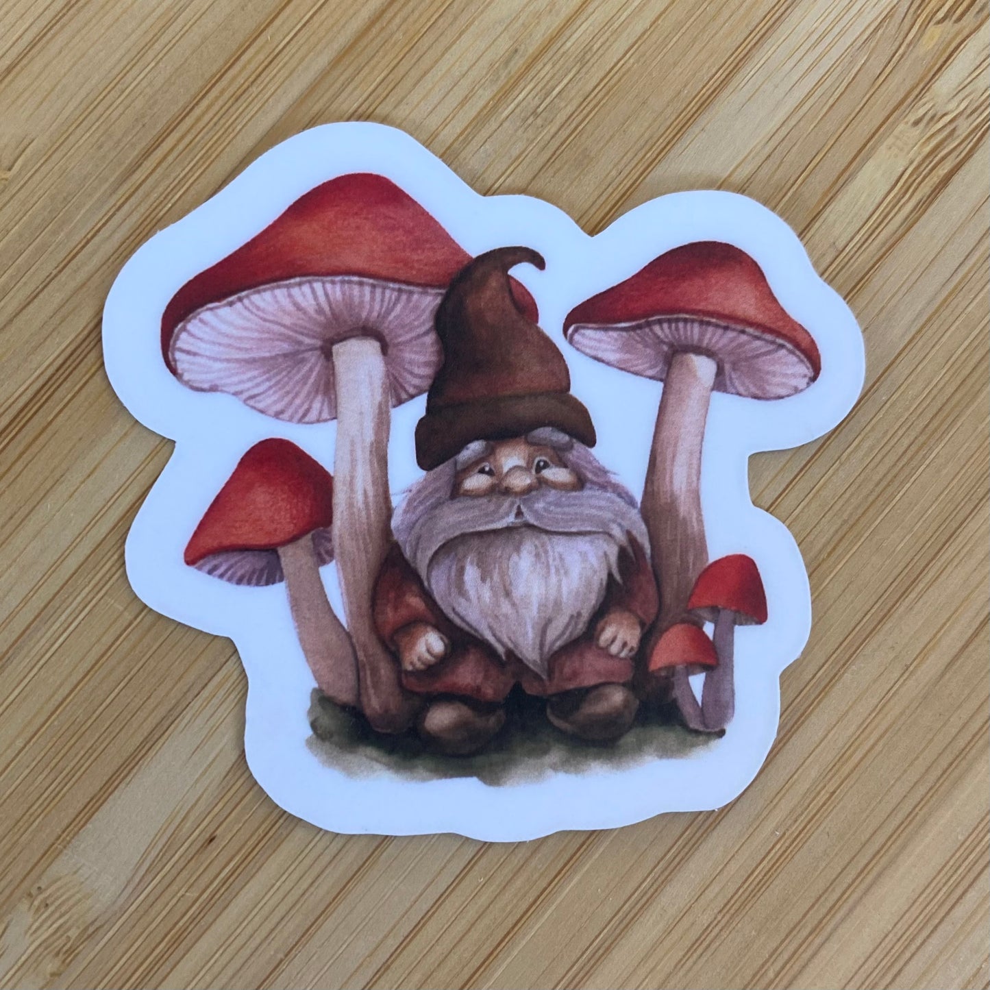 Mushroom Gnome Sticker