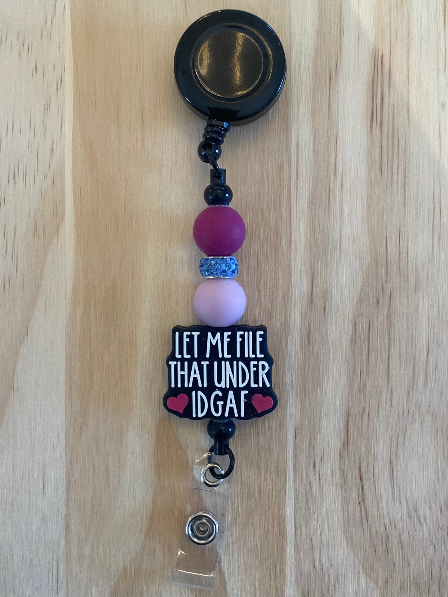 "IDGAF" Badge Holder