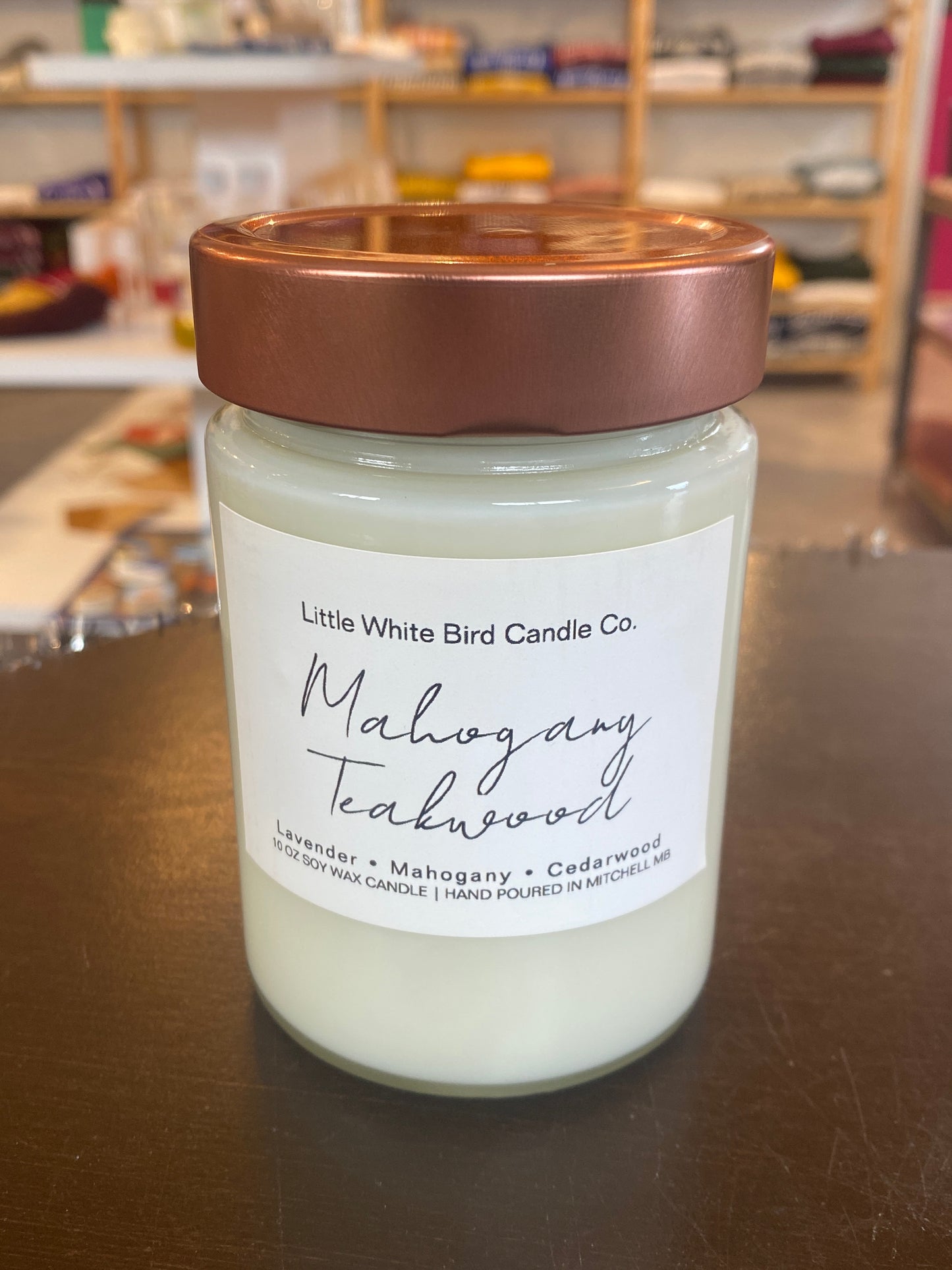 Mahogany Teakwood Jar Candle