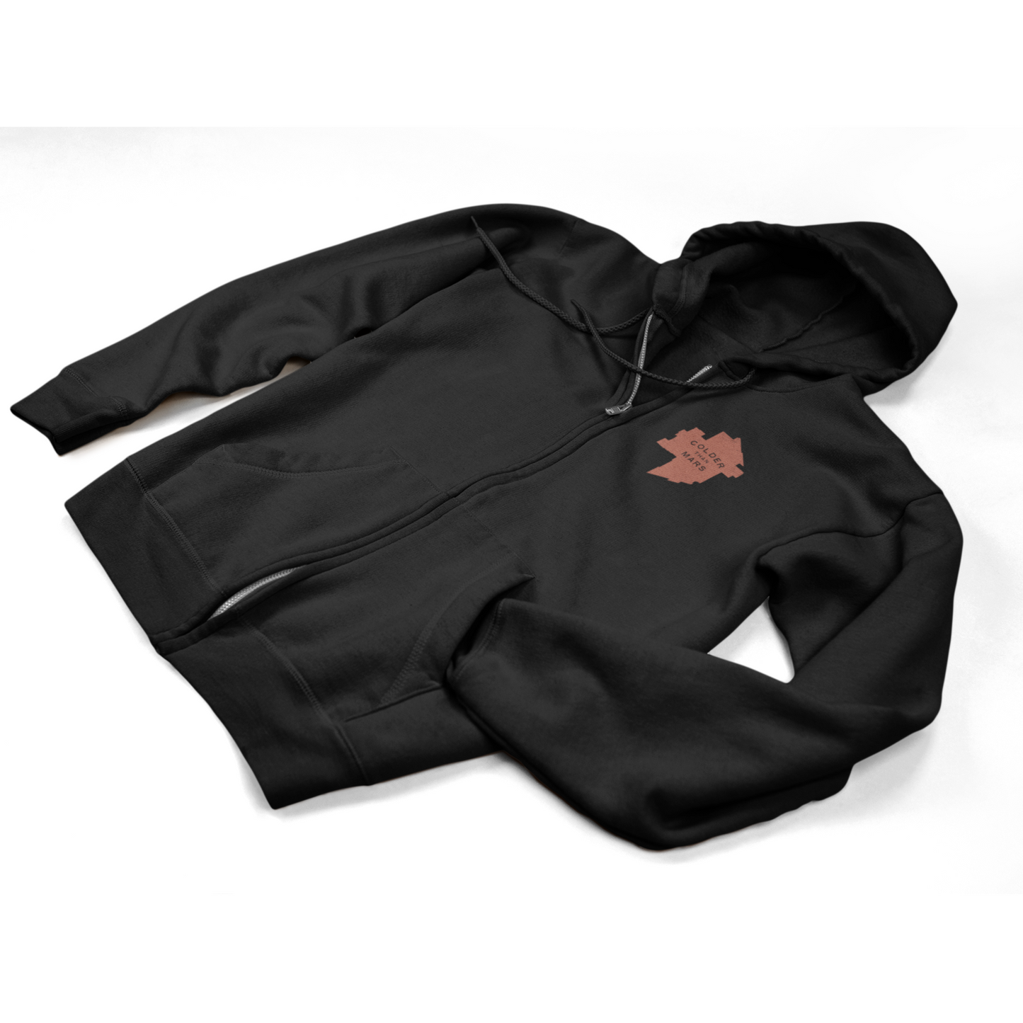 Colder Than Mars Zip-Up Hoodie | Black