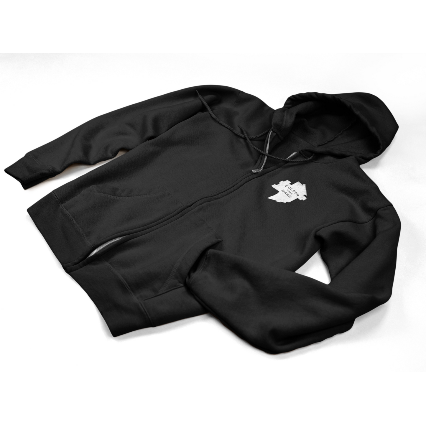 Colder Than Mars Zip-Up Hoodie | Black