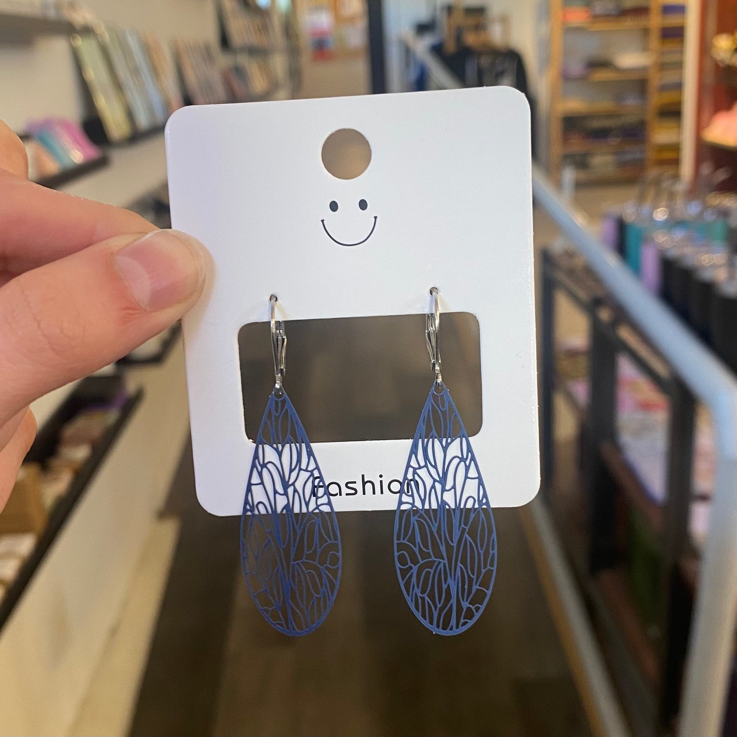Blue Teardrop Earrings