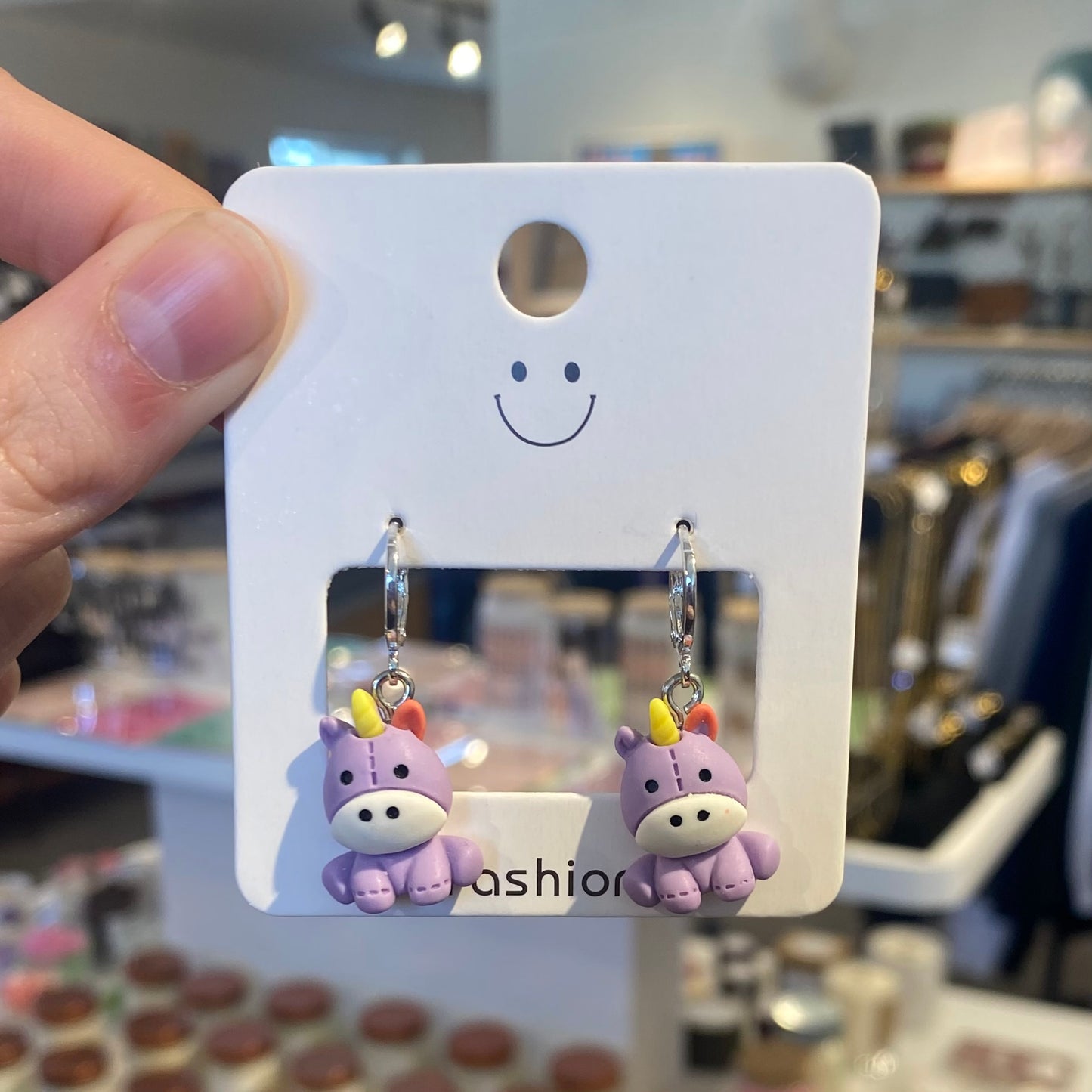 Purple Unicorn Earrings
