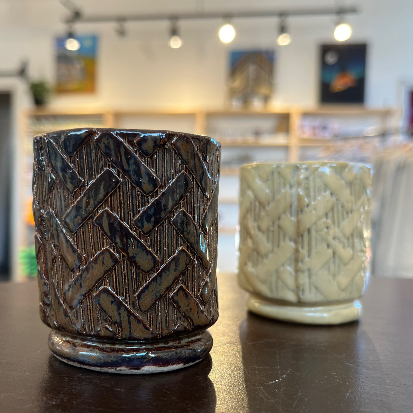 Geometric Ceramic Tea Cup