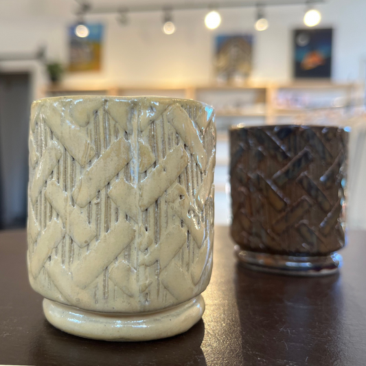 Geometric Ceramic Tea Cup
