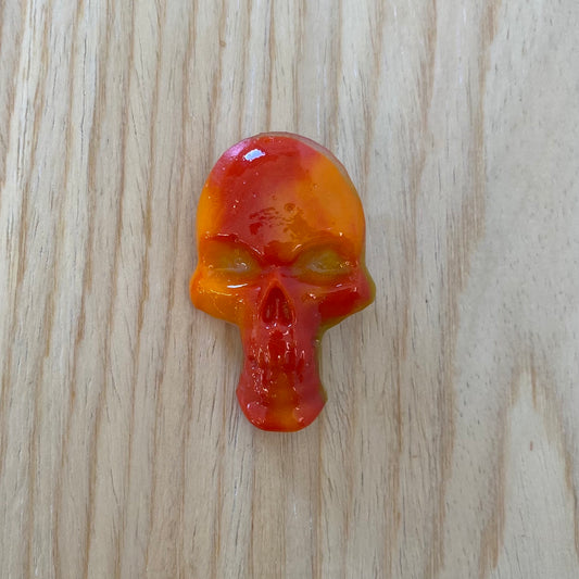 Orange Skull Pin