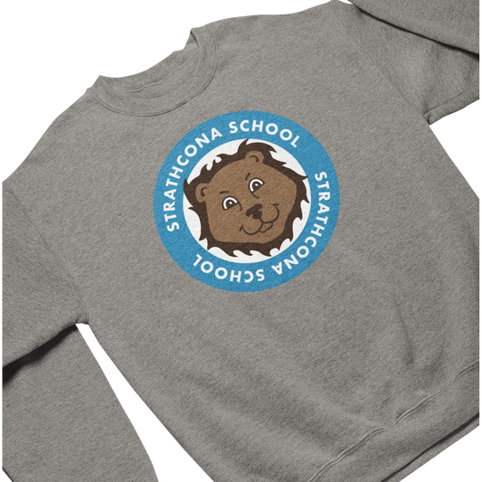 Strathcona School Crewneck Sweatshirt (Youth) | Athletic Grey