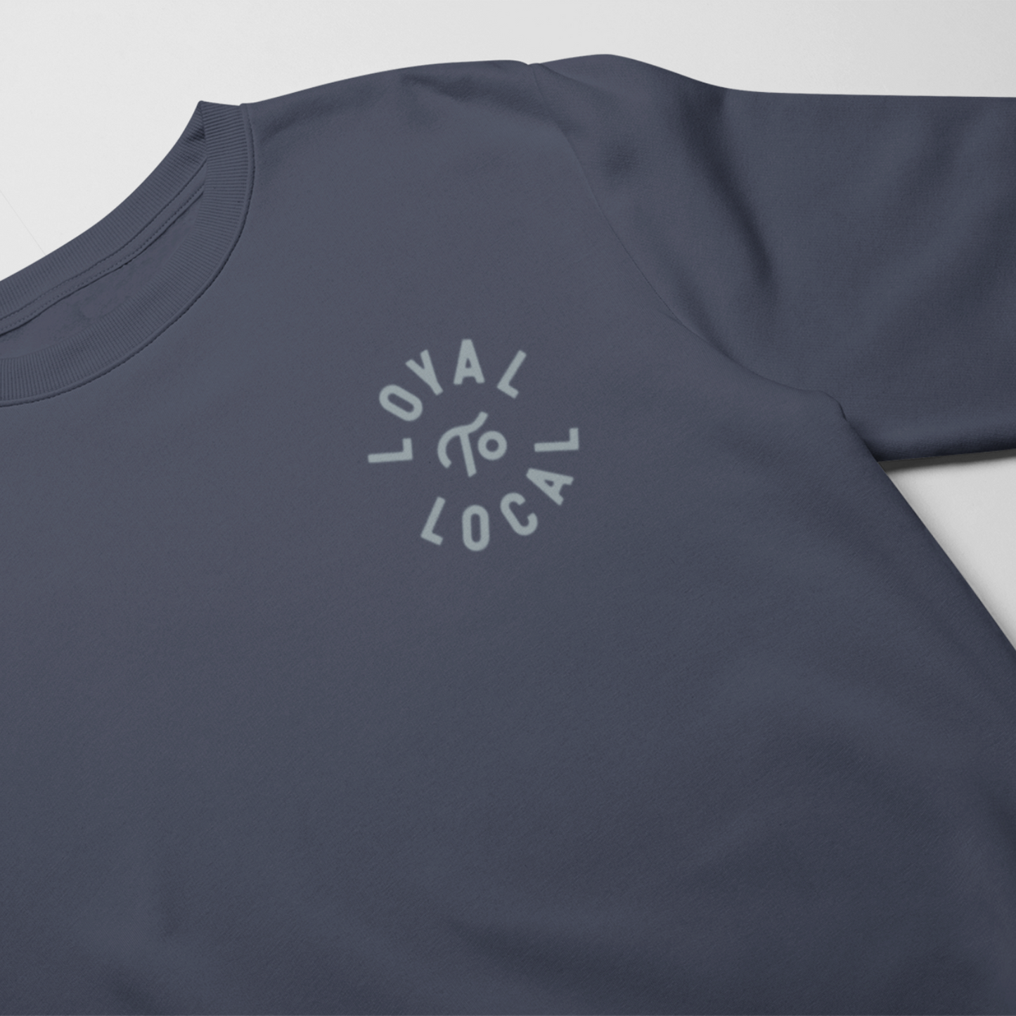 Loyal To Local Crewneck | Slate on Navy