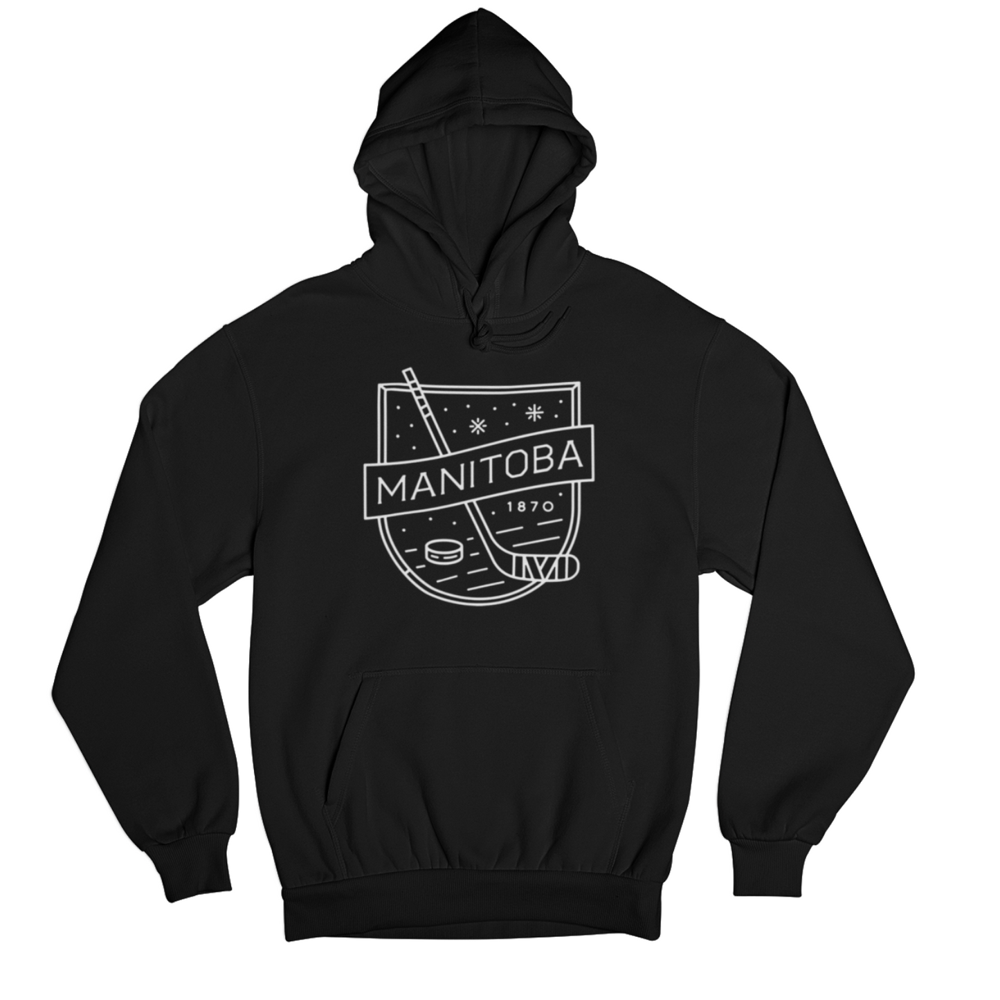 MB Hockey Hoodie | White on Black