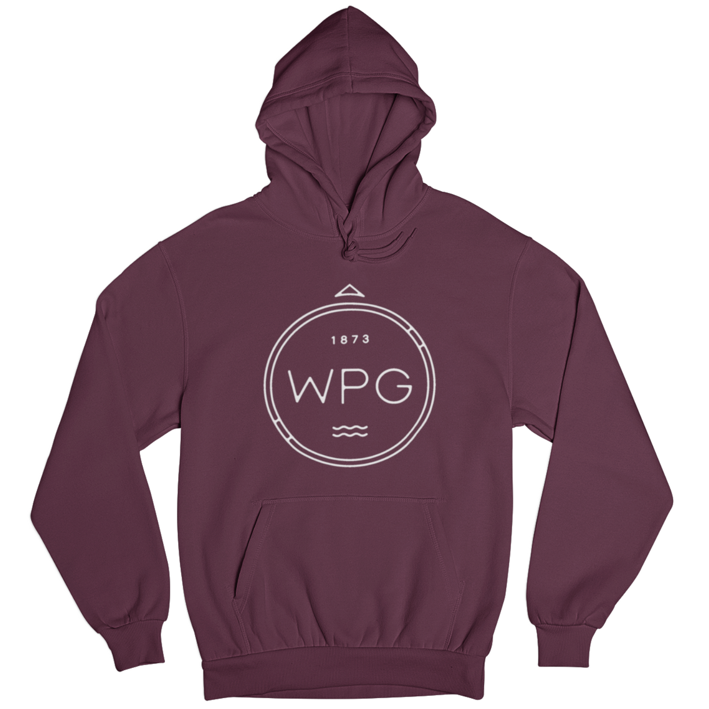 WPG Compass Hoodie | White on Maroon