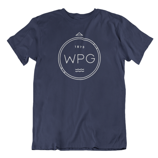 WPG Compass Tee | White on Navy