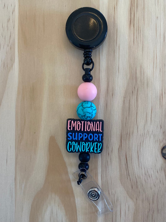 Emotional Support Coworker Badge Holder