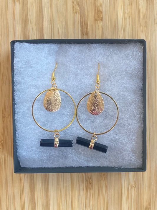 Black Gemstone Earrings
