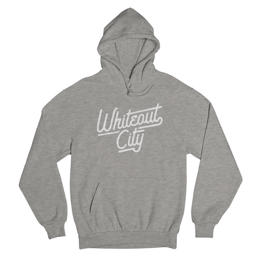 Whiteout City Script Hoodie