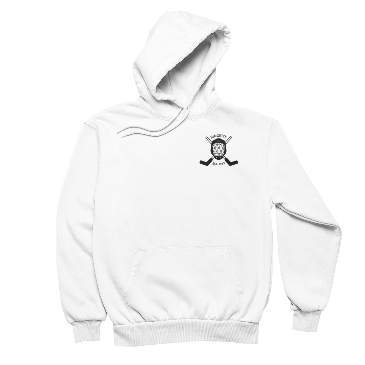 Ringette Goalie Hoodie | Black on White (ADULT)