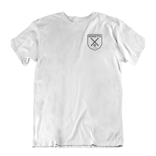 Ringette Crest Tee | Black on White (ADULT)