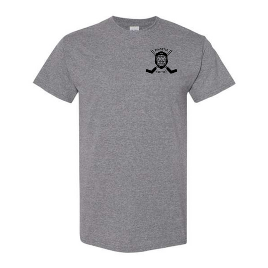 Ringette Goalie Tee | Black on Athletic Grey (ADULT)