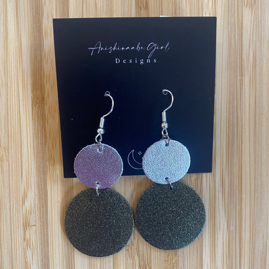 Metallic Leather Earrings