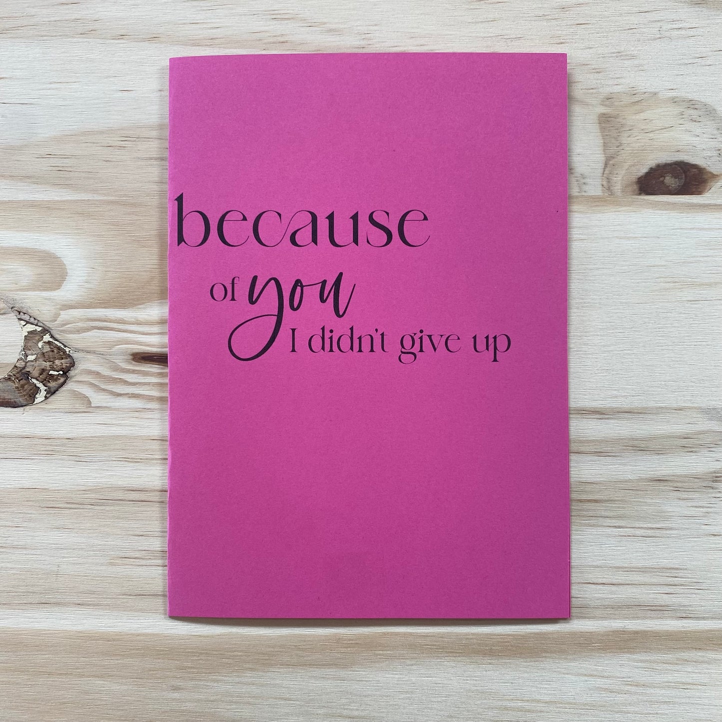 "Because of You" Card