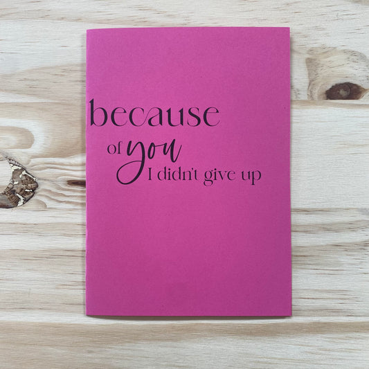 "Because of You" Card