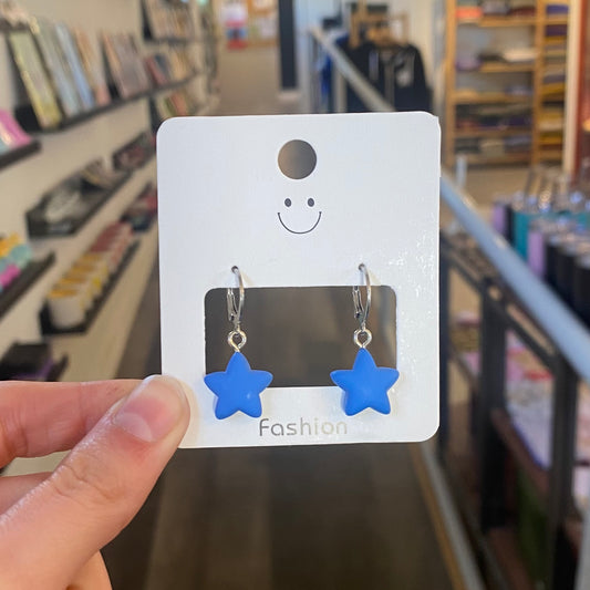 Blue Star Earrings