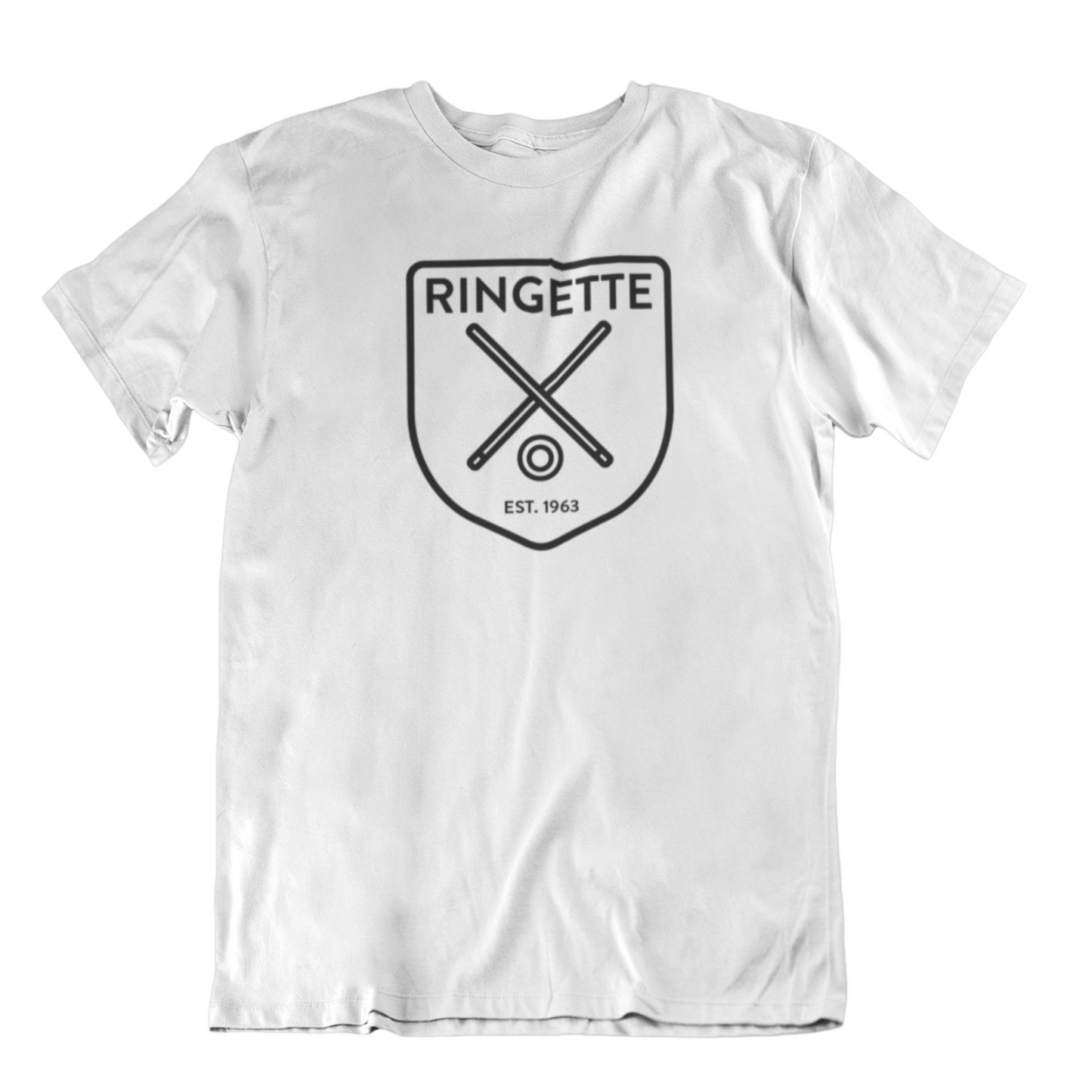Ringette Crest Tee | Black on White (ADULT)