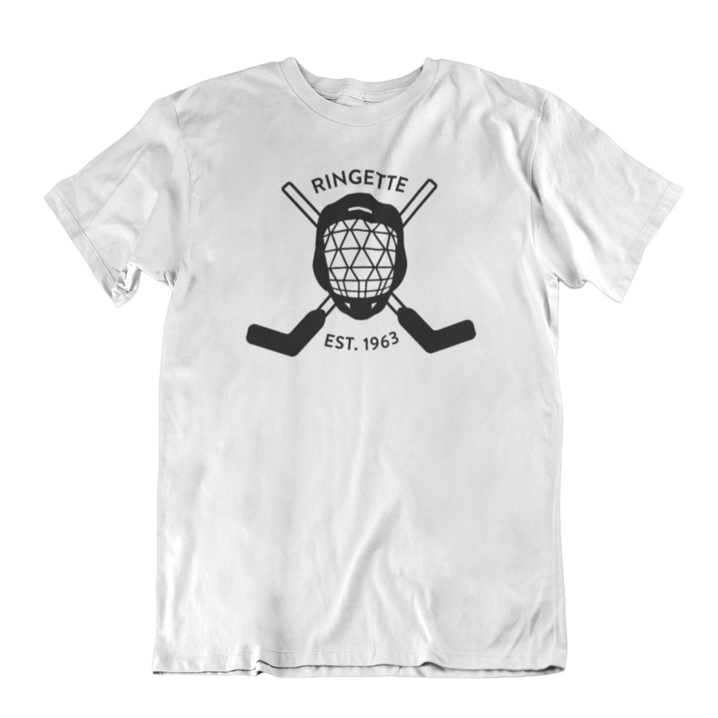 Ringette Goalie Tee | Black on White (ADULT)