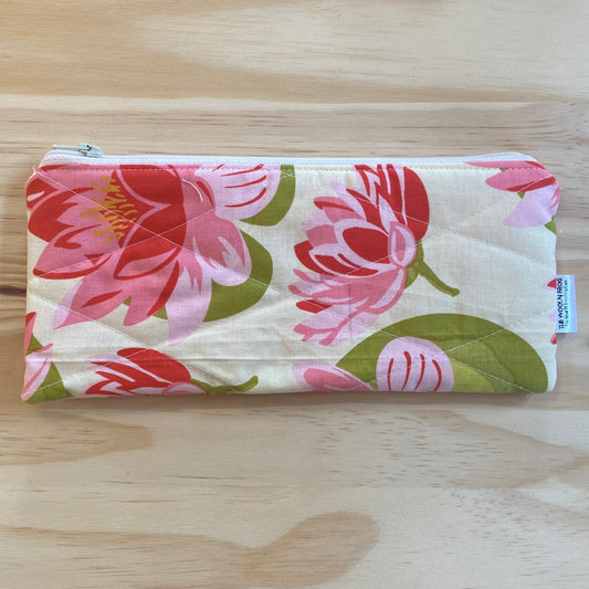 Pink Flowers Pencil Case