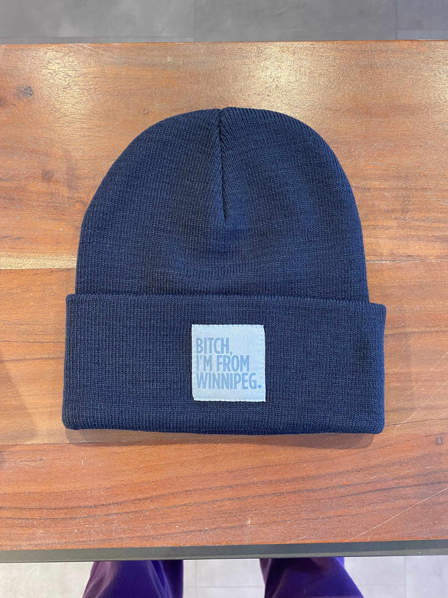BIFW Toque | Ice Blue on Navy