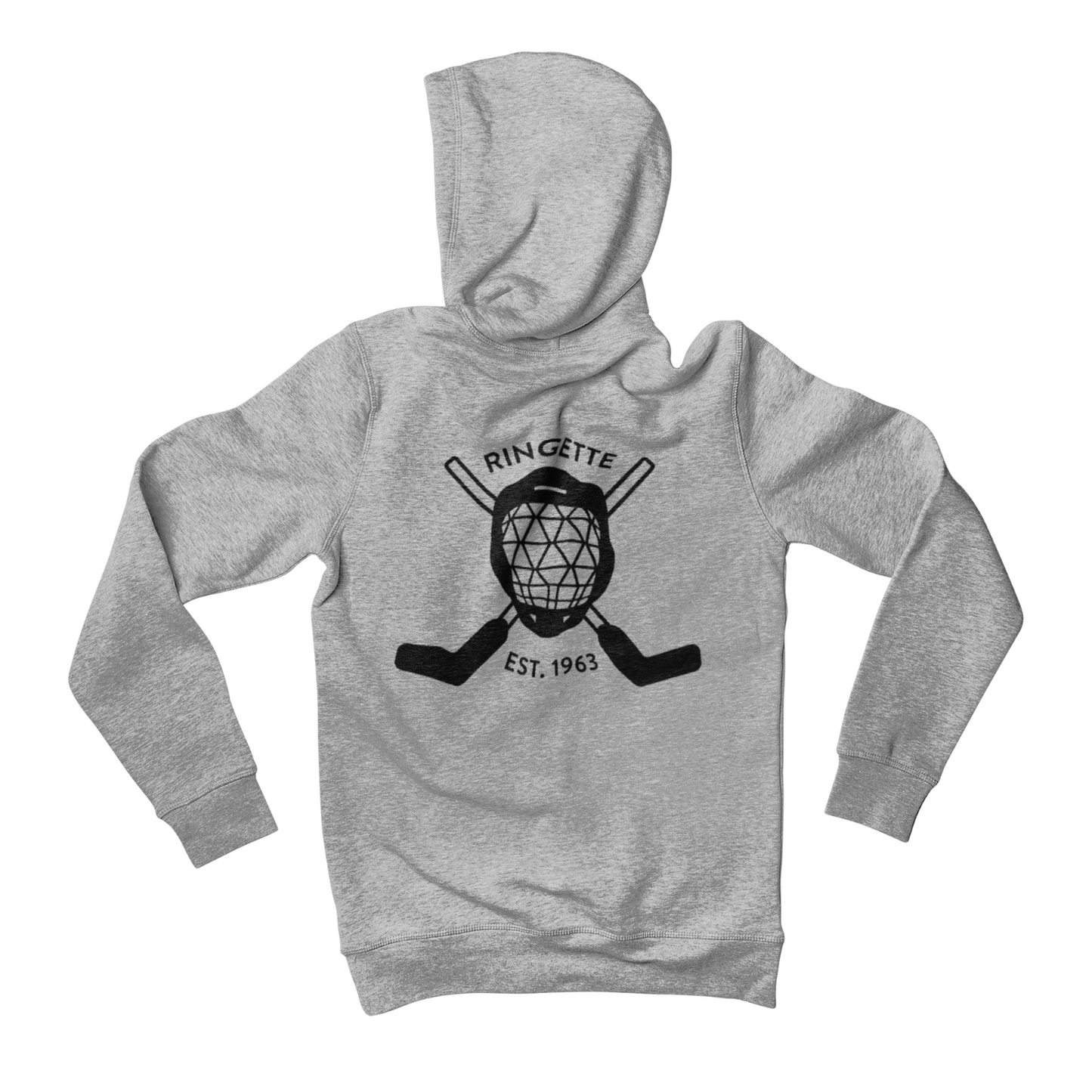 Ringette Goalie Hoodie | Black on Athletic Grey (YOUTH)