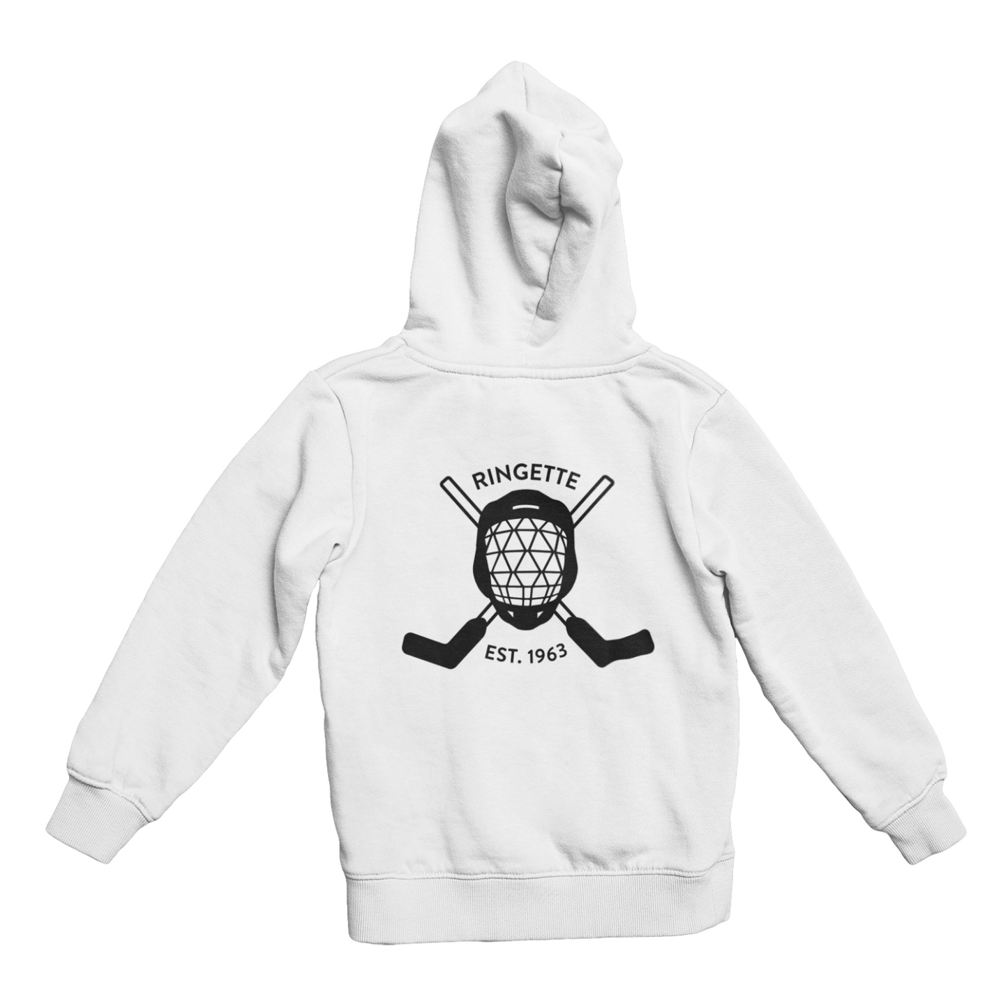 Ringette Goalie Hoodie | Black on White (ADULT)