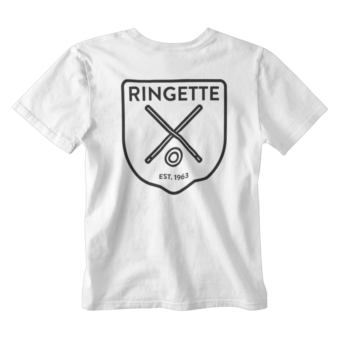 Ringette Crest Tee | Black on White (ADULT)