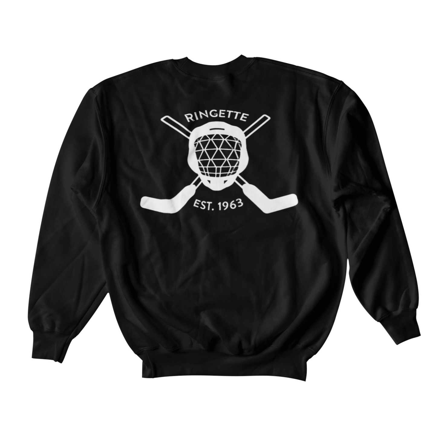 Ringette Goalie Crewneck | White on Black (YOUTH)