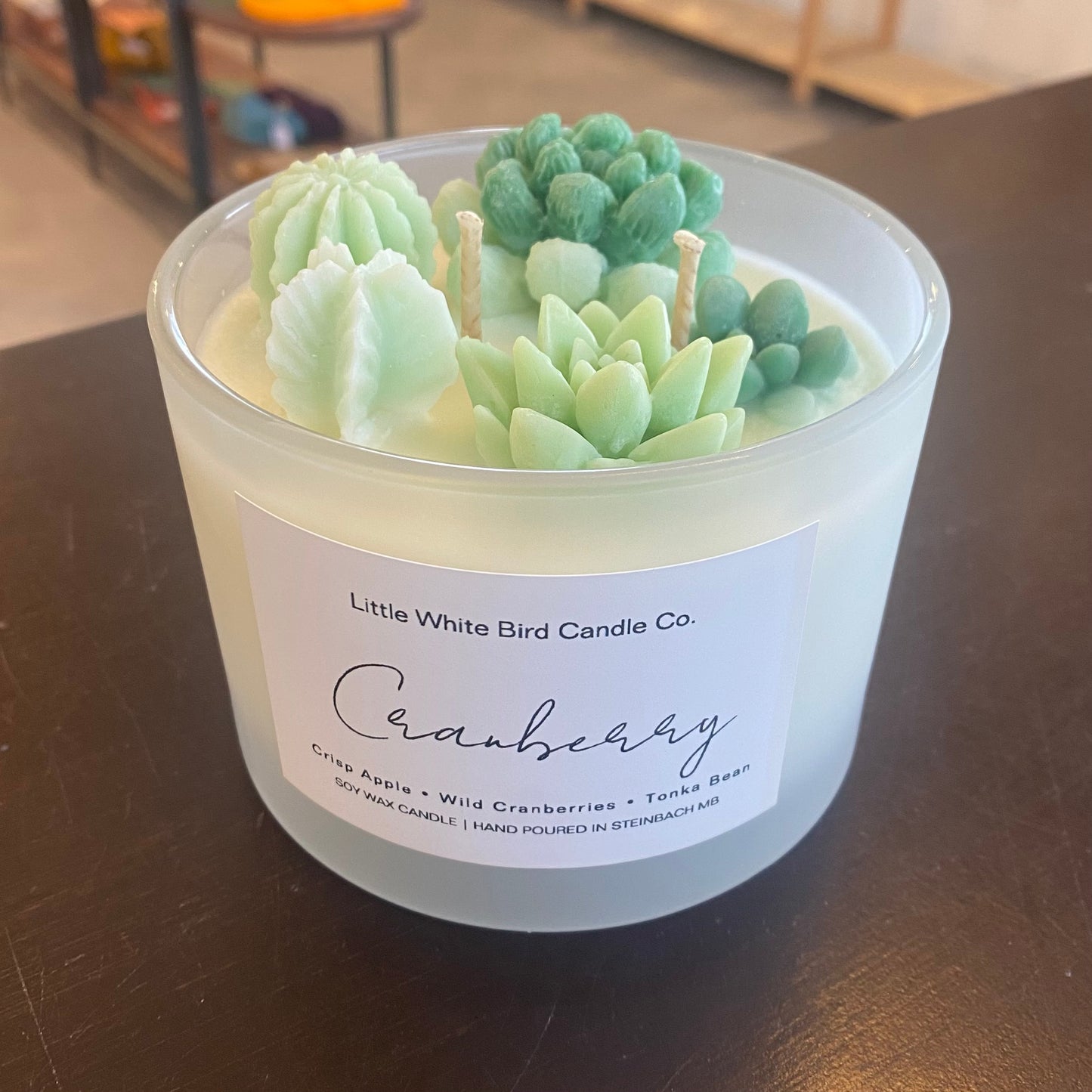 Cranberry Succulent Candle