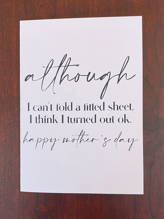 “I Can’t Fold a Fitted Sheet” Card