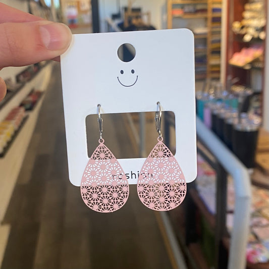 Pink Teardrop Earrings