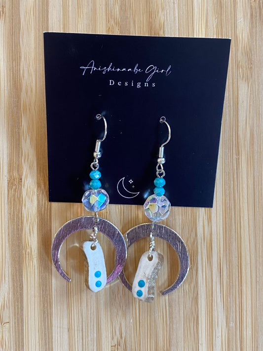Crescent Caribou Antler Earrings