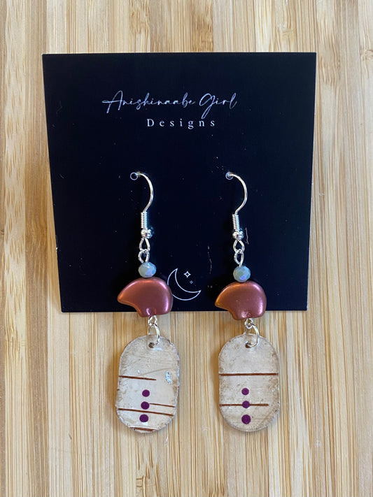 Coppery Birch Bark Earrings