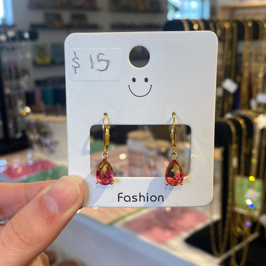 Yellow and Pink Earrings