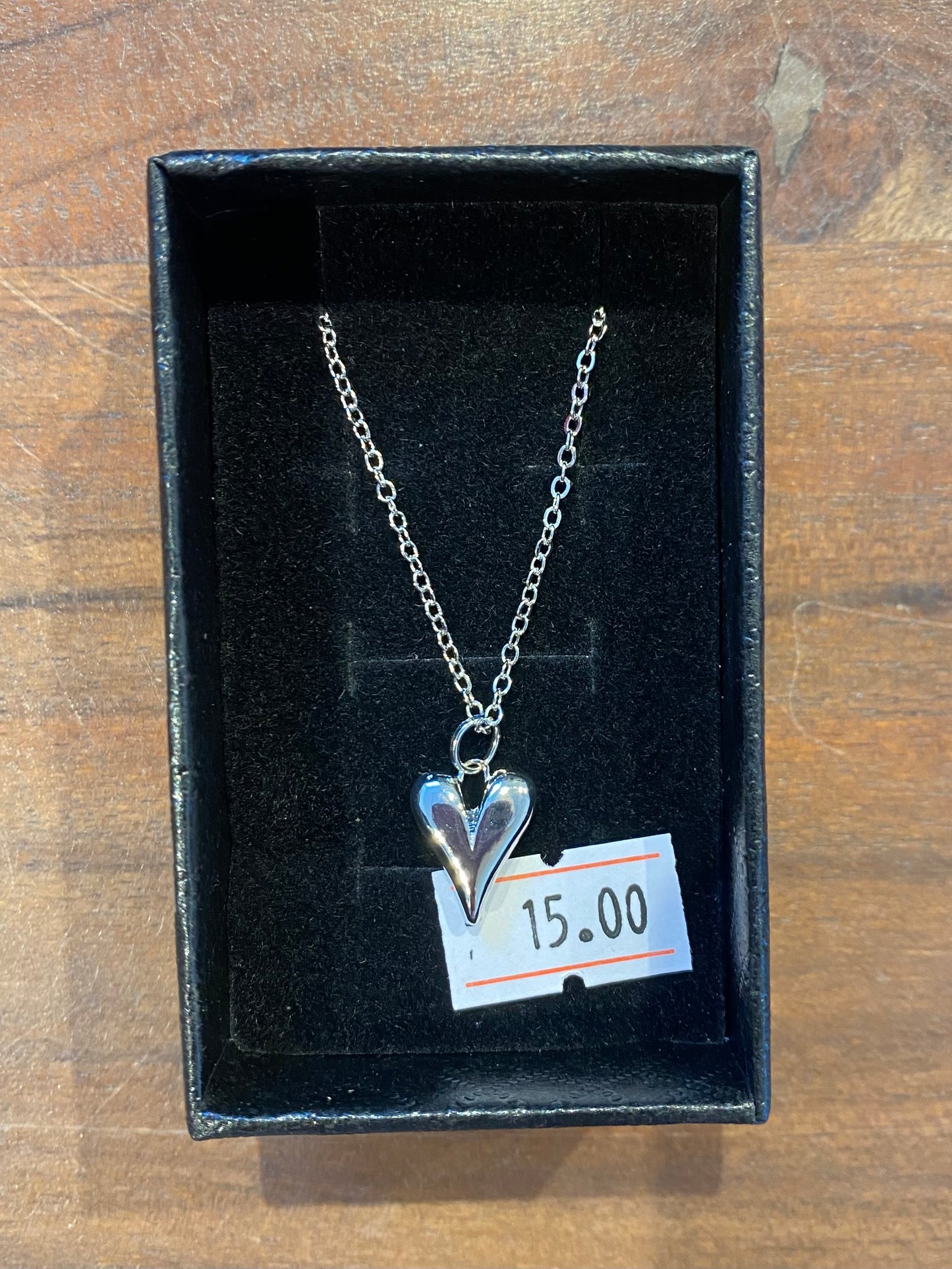 Silver Heart Charm Necklace