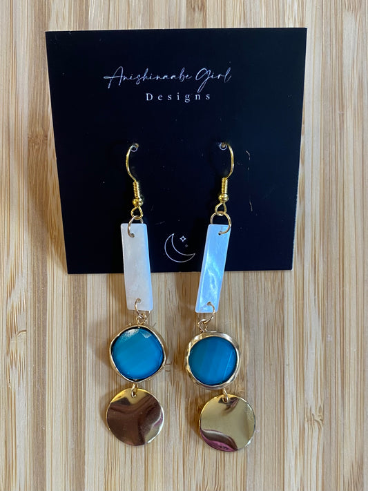 Blue Gem Earrings